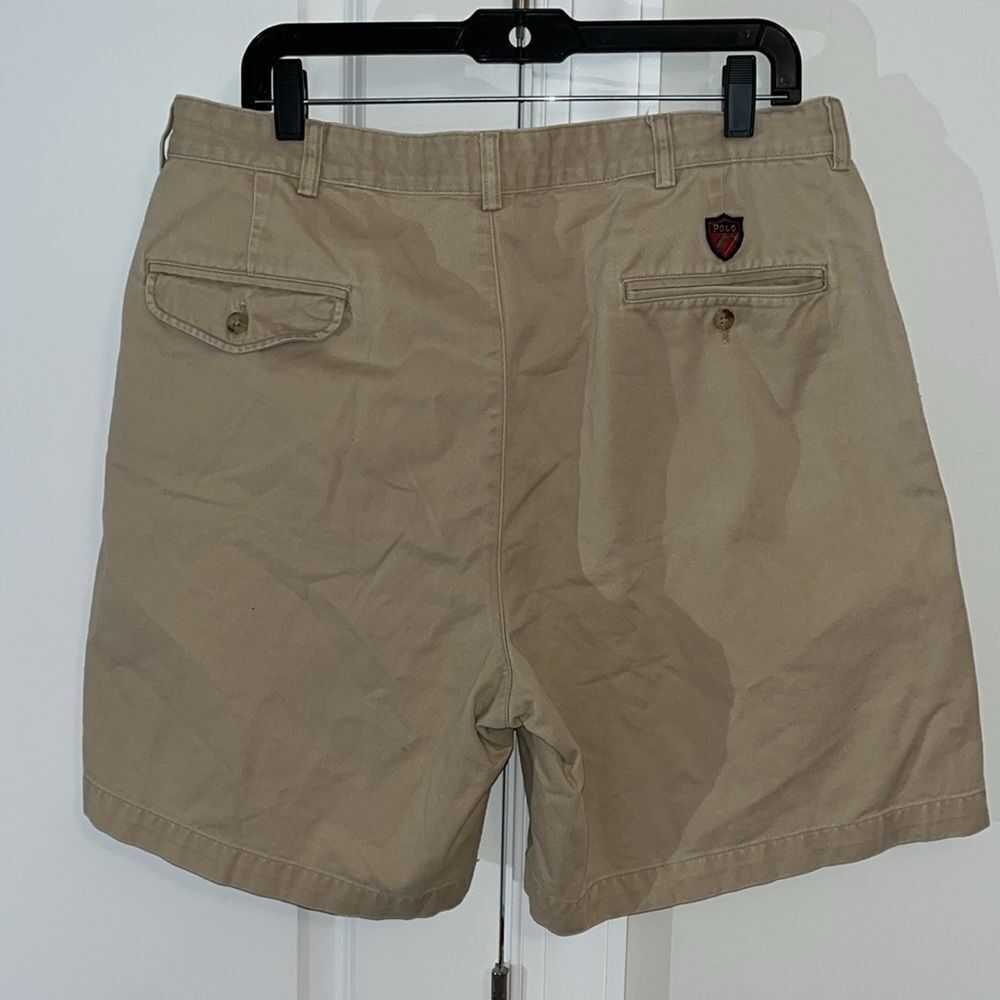 Khaki Beige Tan Polo Golf Cotton Walking Casual mens 8” shorts 36 Waist